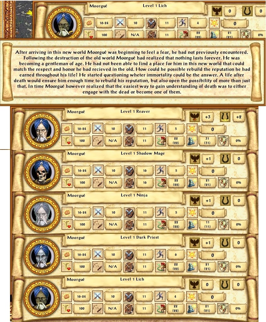 Mudgeon map5 character choices